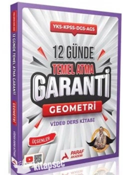 *Kampanya*Yks Kpss Dgs Ales 12 Günde Temel Atma Garanti Geometri Video Ders Kitabı Paraf y
