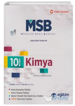 10.Sınıf Kimya Modüler Soru Bankası Eğitim Vadisi