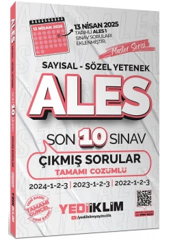 2026 Ales Sayısal Sözel Son 10 Yıl Çıkmış Sorular Yediiklim