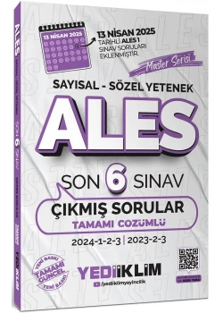 2026 Ales Sayısal Sözel Son 6 Sınav Çıkmış Sorular Yediiklim
