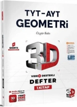 3D Tyt Ayt Geometri Video Destekli Defter 1. Kitap Özgür Balcı