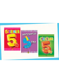 5 Yaş Çizgiler Kavramlar Matematik 3 Kitap Set Ren Çocuk