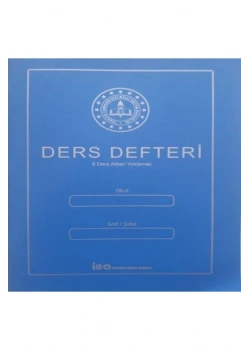 6 Ders Alttan Yoklamalı Pp Kapak Ders Defteri Siyah İea