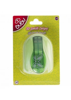 Bu-Bu 3D Kelebek Şekilli Delgeç Kod:Bubu-De0017