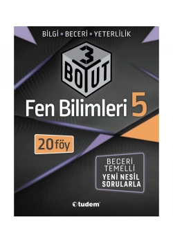 Tudem 5.Sınıf Fen Bilimleri 3 Boyut Yeni Nesil Sorular