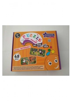 Beceri Zeka Oyunu 3+ Yaş 48 Parça Puzzle Neşeli Hayvanlar 1 Pnh1 119