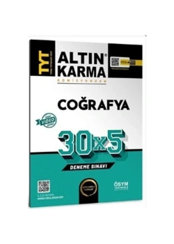 Altın Karma 2025 Tyt Coğrafya 30*5 Deneme Sinavi