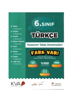 Kva 6.Sınıf Türkçe Kazanım Takip Denemeleri Koray Varol Akademi