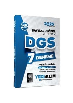 2025 Dgs Sayısal Sözel Yetenk 7 Çözümlü Deneme  Yediiklim