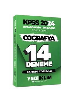 Kpss 2024 İlököğretim Önlisans Coğrafya 14 Deneme  Yediiklim