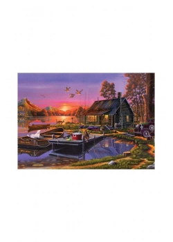 Ks Games Puzzle 2000 Parça Lakeside Cottage