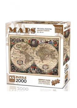 Ks Games Puzzle 2000 17Th Century World Map