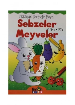 Noktaları Birleştir Boya Sebzeler Meyveler Limon Kids