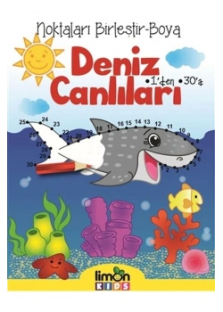 Deniz Canlıları Noktaları Birleştir Boya Limon Kids