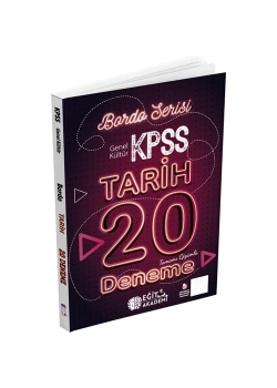 Kpss Gk Tarih Çözümlü 20 Deneme Bordo Serisi  Eğit Akademi
