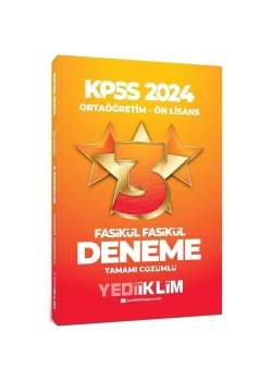 Kpss 2024 Ortaöğretim Önlisans 3 Fasikül Deneme Çözümlü  Yediiklim