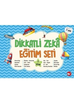 Dikkatli Zeka Eğitim Seti 2.Kitap 3 Yaş  Beyaz Balina