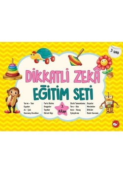 Dikkatli Zeka Eğitim Seti 3.Kitap 3 Yaş  Beyaz Balina