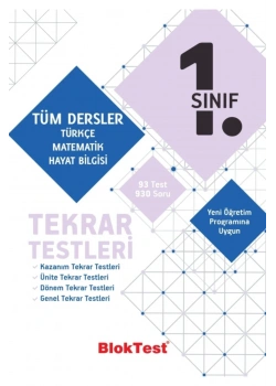 Bloktest  1.Sınıf Tüm Dersler Tekrar Testleri