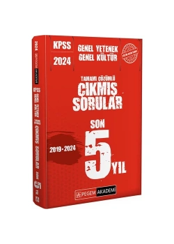 Pegem 2024 Kpss Gy Gk Son 5 Yıl Çıkmış Çözümlü Sorular