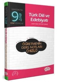 Editör 9.Sınıf Türk Dili Edebiyatı Öğretmen Ders Notları