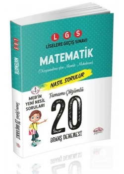 8.Sınıf Matematik 20 Branş Deneme   Editör