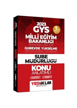 2023 Gys Gys Meb Şube Müdürlüğü Konu Anlatımlı  Yediiklim