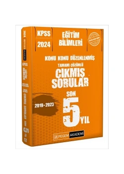 Pegem 2024 Kpss Eğitim Bilimleri Son 5 Yil Çikmiş Sorular