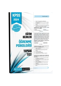 Pegem 2024 Kpss Öğrenme Psikolojisi Yaprak Test