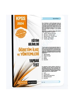 Pegem 2024 Kpss Eğitim Bilimleri Öğretim Ilke Yöntemleri Yaprak Test
