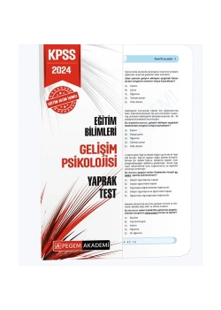 Pegem 2024 Kpss Gelişim Psikolojisi Yaprak Test
