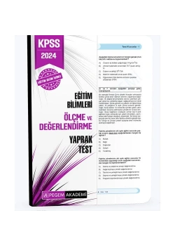 Pegem 2024 Kpss Eğitim Bilimleri Ölçme Değerlendirme Yaprak Test