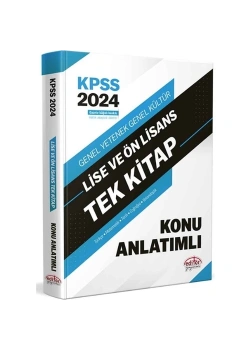 Editör 2024 Kpss Lise Önlisans Tek Kitap Konu Anlatımlı