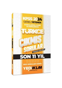 Kpss 2024 Gy 2013-2022 Türkçe Çıkmış Çözümlü Sorular  Yediiklim
