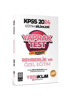 Kpss 2024 Eğitim Bilimleri Rehberlik Özel Eğitim Yaprak Test  Yediiklim