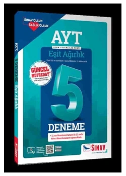 Sınav Ayt Eşit Ağırlık 5 Deneme Sınavı