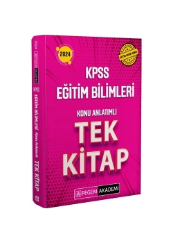 Pegem 2024 Kpss Eğitim Bilimleri Konu Anlatımlı Tek Kitap