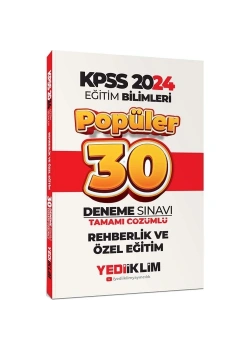 Kpss 2024 Eğitim Bilimleri Rehberlik Özel Eğitim 30 Deneme  Yediiklim