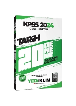 Kpss 2024 Gk Tarih 20 Çözümlü Deneme  Yediiklim