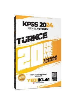 Kpss 2024 Gy Türkçe 20 Çözümlü Deneme  Yediiklim