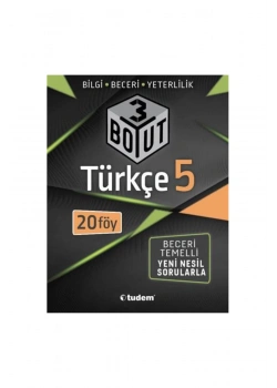Tudem 5.Sınıf Türkçe 3 Boyut Soru Yeni Nesil Sorular