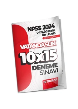 Kpss Ortaöğretim Vatandaşlık 10X15 Deneme  İstikrar