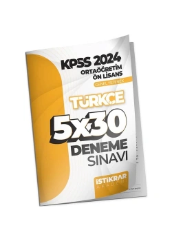 Kpss Ortaöğretim Türkçe 5X30 Deneme  İstikrar
