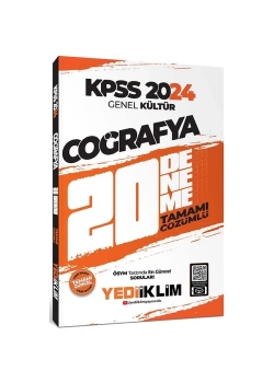 Kpss 2024 Coğrafya 20 Çözümlü Deneme  Yediiklim
