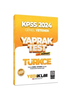 Kpss 2024 Gy Türkçe Yaprak Test  Yediiklim