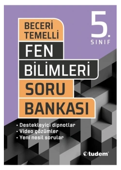 Tudem 5.Sınıf Fen Bilimleri Soru Bankası Beceri Temelli