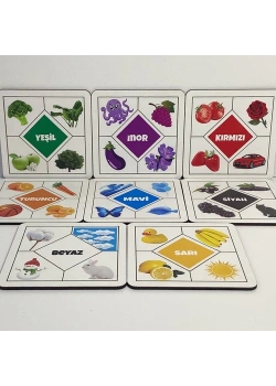 Benim Renkli Hayatım  Eğitime Yardımcı Ahşap Puzzle Eşleştirme 2+Yaş Ve Üzeri Moonbeavers