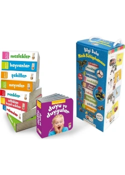 İngilizce Destekli Bilgi Dolu Minik Kütüphanem Mavi Kutu  Sincap Kitap