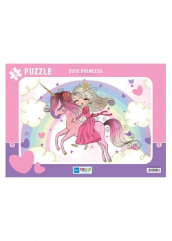 Blue Focus 30  Parça Puzzle Sevimli Prenses Mavi Lale