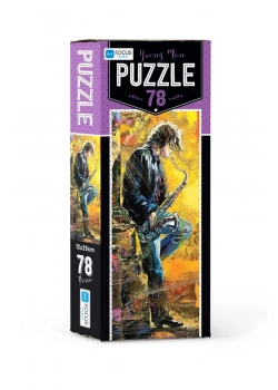 Blue Focus Kutulu 78 Parça Puzzle Youngman Mavi Lale